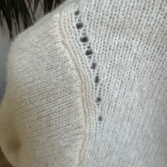 AllSaints Cream Yak & Wool Blend Cowl Neck Sweater - XS - Oversized Aesthetic - Picture 5 of 8